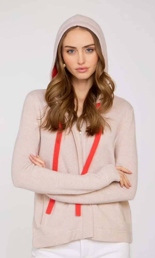Hoodie w/ Contrast Ties